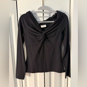 Aritzia Black Twist long sleeve top